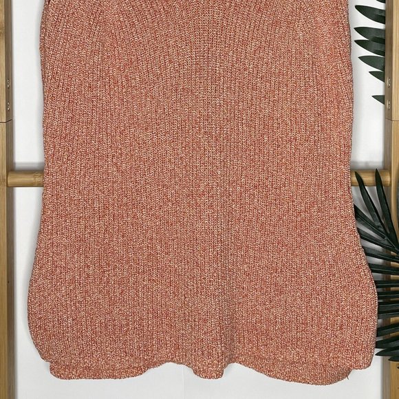 SOLD Country Road Orange Multi Knit Tank Top Size L Sleeveless V Neck Casual - Picture 6 of 13